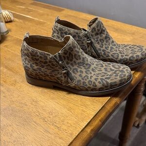 Hush Puppies Leopard Print Ankle Boots